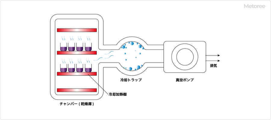 凍結乾燥機の模式図