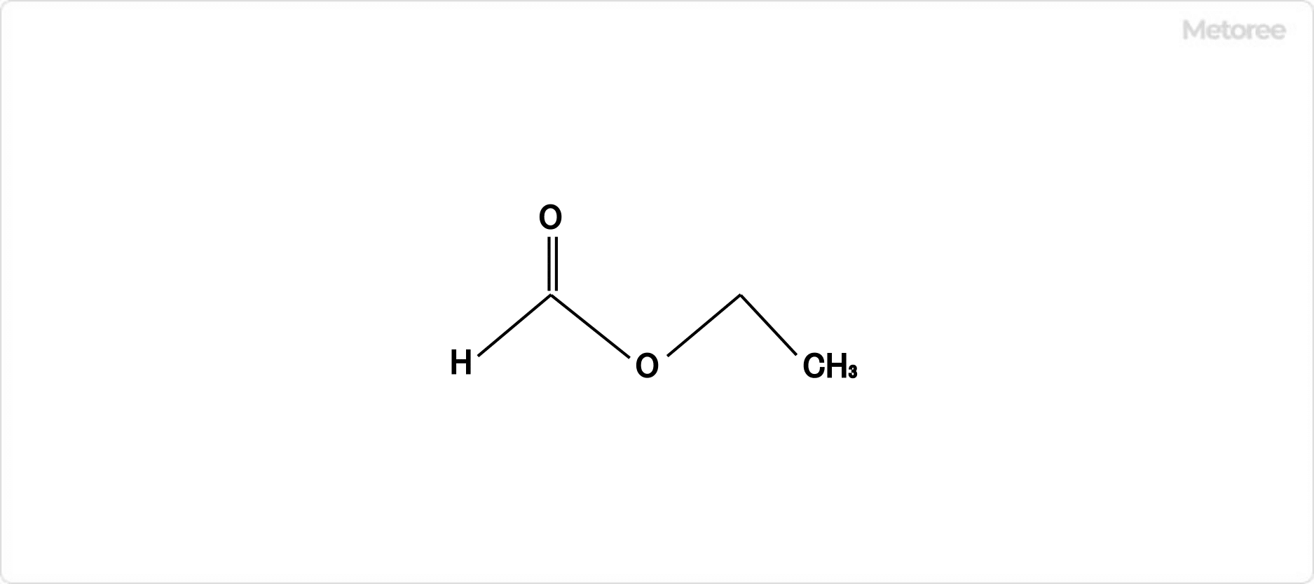 ギ酸エチルの構造式