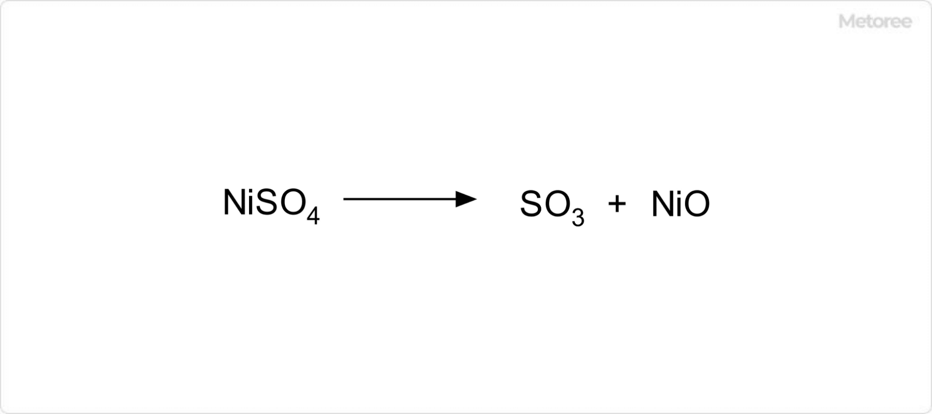 硫酸ニッケルの分解反応