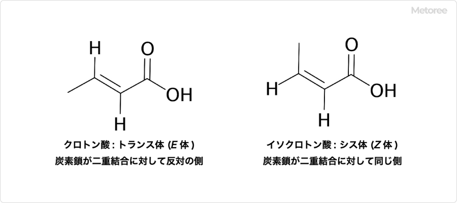 クロトン酸とイソクロトン酸