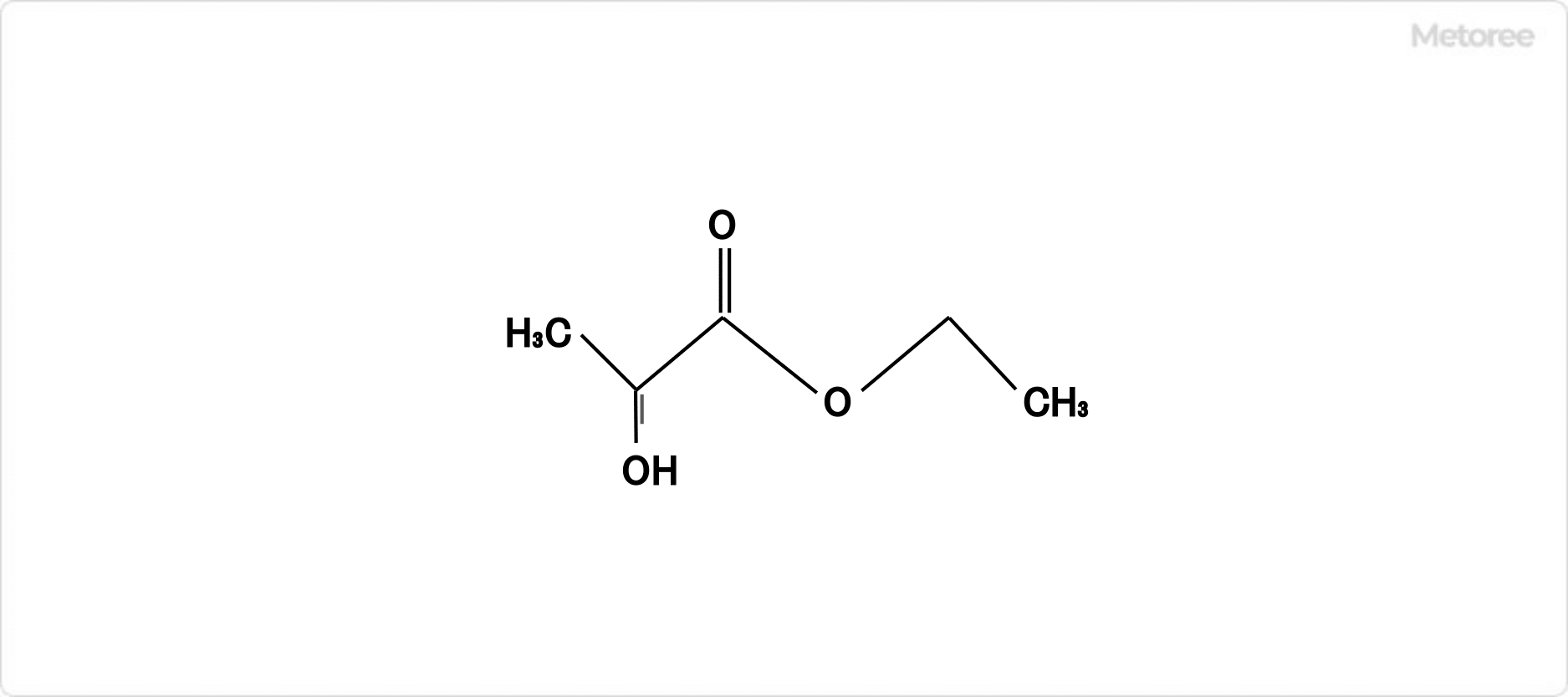 乳酸エチルの構造式