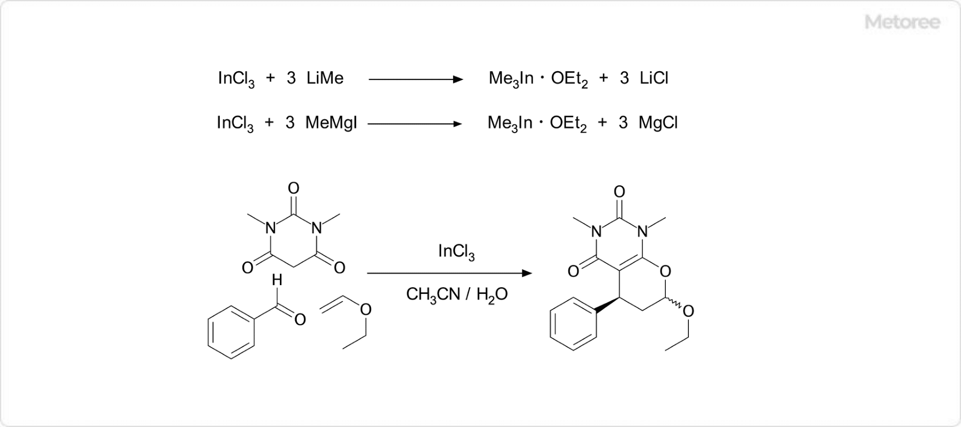 塩化インジウム(III)の化学反応
