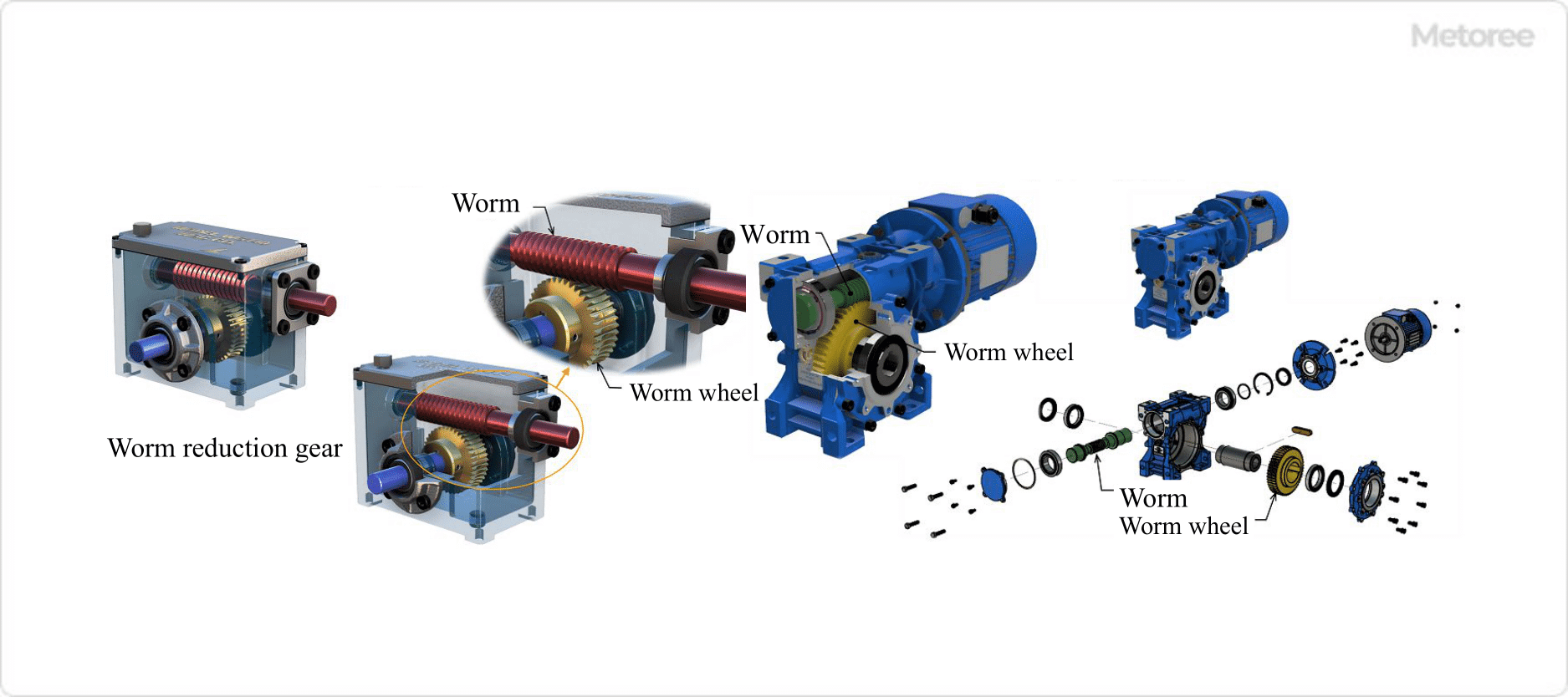 Figure 1. Structure of worm reduction gear